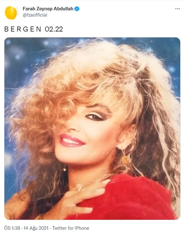 Farah Zeynep Abdullah'ın Bergen Paylaşımı